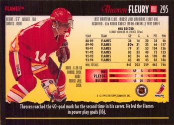 1994-95 Topps Premier - Special Effects #295 Theoren Fleury Back