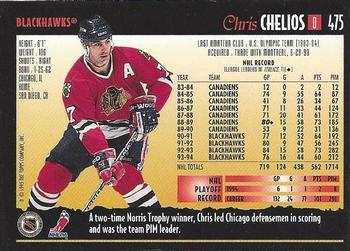 1994-95 Topps Premier - Special Effects #475 Chris Chelios Back