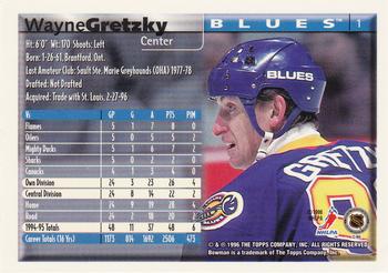 1995-96 Bowman - Foil #1 Wayne Gretzky Back
