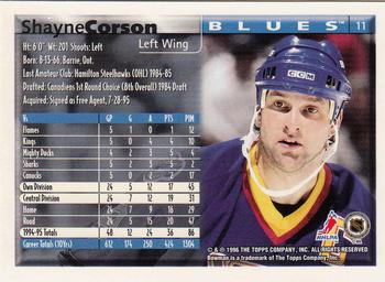 1995-96 Bowman - Foil #11 Shayne Corson Back