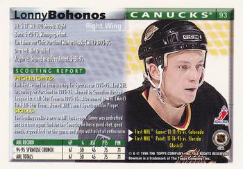 1995-96 Bowman - Foil #93 Lonny Bohonos Back