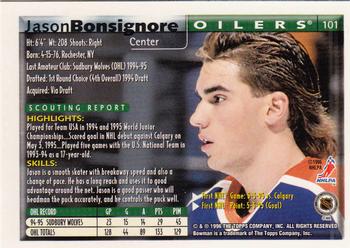 1995-96 Bowman - Foil #101 Jason Bonsignore Back