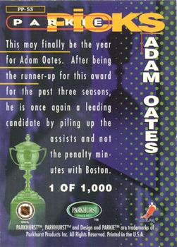 1995-96 Parkhurst International - Parkie Picks #PP-53 Adam Oates Back