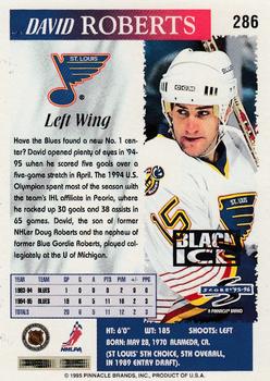 1995-96 Score - Black Ice #286 David Roberts Back