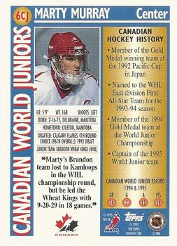 1995-96 Topps - Canadian World Juniors #6CJ Marty Murray Back