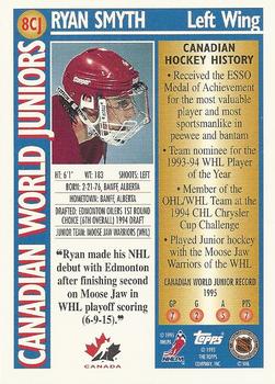 1995-96 Topps - Canadian World Juniors #8CJ Ryan Smyth Back