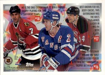 1995-96 Topps - Mystery Finest Refractors #M16 Brian Leetch Back