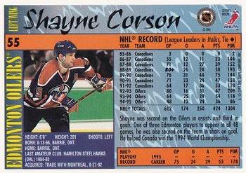 1995-96 Topps - O-Pee-Chee #55 Shayne Corson Back