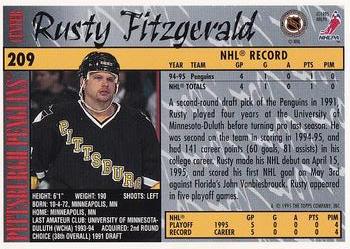 1995-96 Topps - O-Pee-Chee #209 Rusty Fitzgerald Back