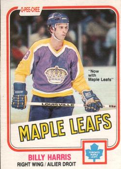 1981-82 O-Pee-Chee #144 Billy Harris Front