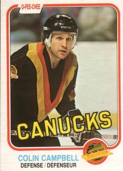 1981-82 O-Pee-Chee #333 Colin Campbell Front