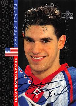 1995-96 Upper Deck Be a Player - Autographs #S179 Jason Bonsignore Front