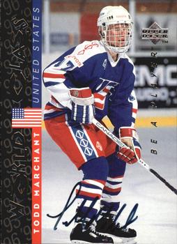 1995-96 Upper Deck Be a Player - Autographs #S190 Todd Marchant Front