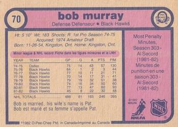 1982-83 O-Pee-Chee #70 Bob Murray Back