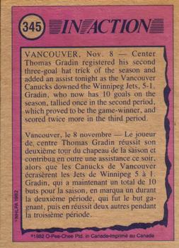 1982-83 O-Pee-Chee #345 Thomas Gradin Back