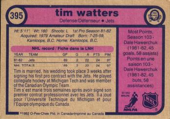 1982-83 O-Pee-Chee #395 Tim Watters Back