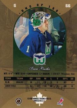 1996-97 Donruss Canadian Ice - Canadian Gold Press Proofs #66 Sean Burke Back