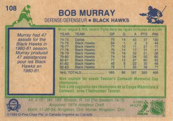 1983-84 O-Pee-Chee #108 Bob Murray Back