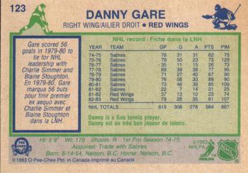 1983-84 O-Pee-Chee #123 Danny Gare Back