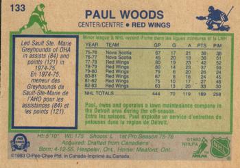 1983-84 O-Pee-Chee #133 Paul Woods Back