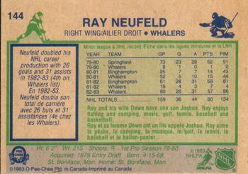 1983-84 O-Pee-Chee #144 Ray Neufeld Back