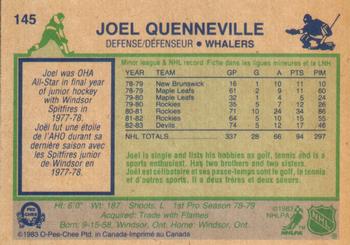 1983-84 O-Pee-Chee #145 Joel Quenneville Back