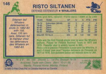 1983-84 O-Pee-Chee #146 Risto Siltanen Back