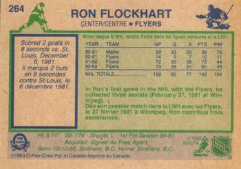 1983-84 O-Pee-Chee #264 Ron Flockhart Back