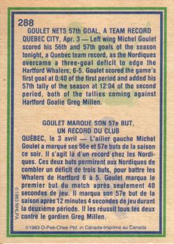 1983-84 O-Pee-Chee #288 Michel Goulet Back