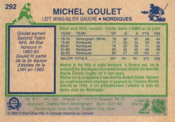 1983-84 O-Pee-Chee #292 Michel Goulet Back