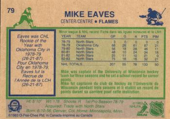 1983-84 O-Pee-Chee #79 Mike Eaves Back