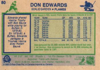 1983-84 O-Pee-Chee #80 Don Edwards Back