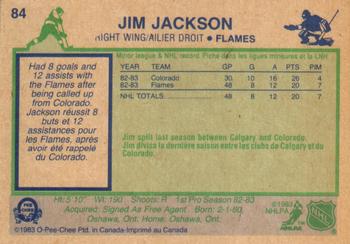 1983-84 O-Pee-Chee #84 Jim Jackson Back