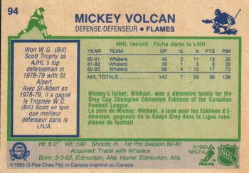 1983-84 O-Pee-Chee #94 Mickey Volcan Back