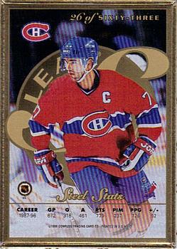 1996-97 Leaf Preferred - Steel Gold #26 Pierre Turgeon Back