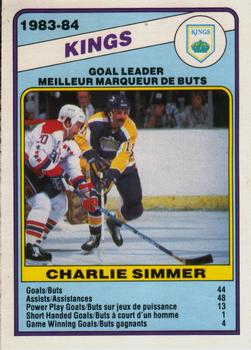 1984-85 O-Pee-Chee #358 Charlie Simmer Front