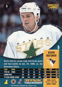 1996-97 Pinnacle - Rink Collection #3 Kevin Hatcher Back