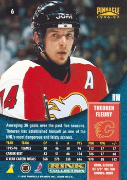 1996-97 Pinnacle - Rink Collection #6 Theoren Fleury Back