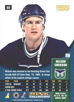1996-97 Pinnacle - Rink Collection #60 Nelson Emerson Back