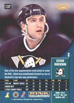 1996-97 Pinnacle - Rink Collection #137 Steve Rucchin Back