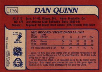 1985-86 O-Pee-Chee #176 Dan Quinn Back