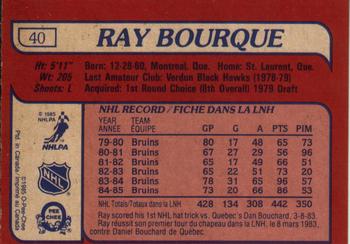 1985-86 O-Pee-Chee #40 Ray Bourque Back