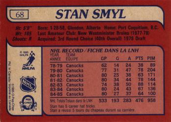 1985-86 O-Pee-Chee #68 Stan Smyl Back