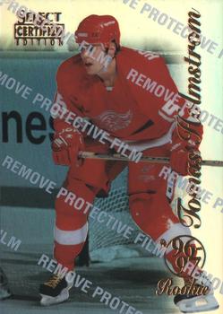 1996-97 Select Certified - Mirror Blue #97 Tomas Holmstrom Front