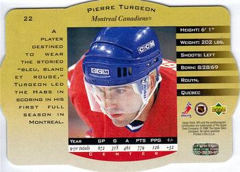 1996-97 SPx - Gold #22 Pierre Turgeon Back