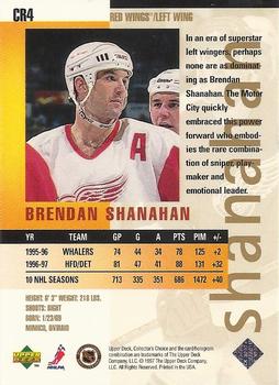 1997-98 Collector's Choice - You Crash the Game Exchange #CR4 Brendan Shanahan Back