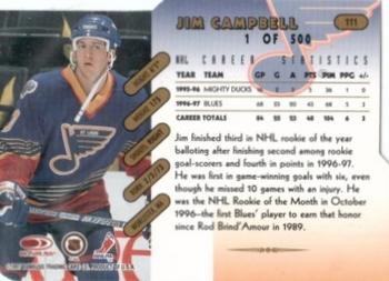 1997-98 Donruss - Press Proof Gold #111 Jim Campbell Back
