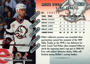 1997-98 Donruss - Press Proof Silver #21 Mike Peca Back