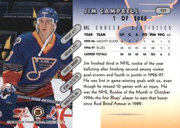 1997-98 Donruss - Press Proof Silver #111 Jim Campbell Back