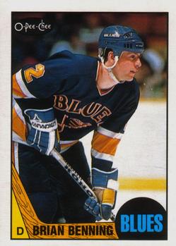 1987-88 O-Pee-Chee #122 Brian Benning Front